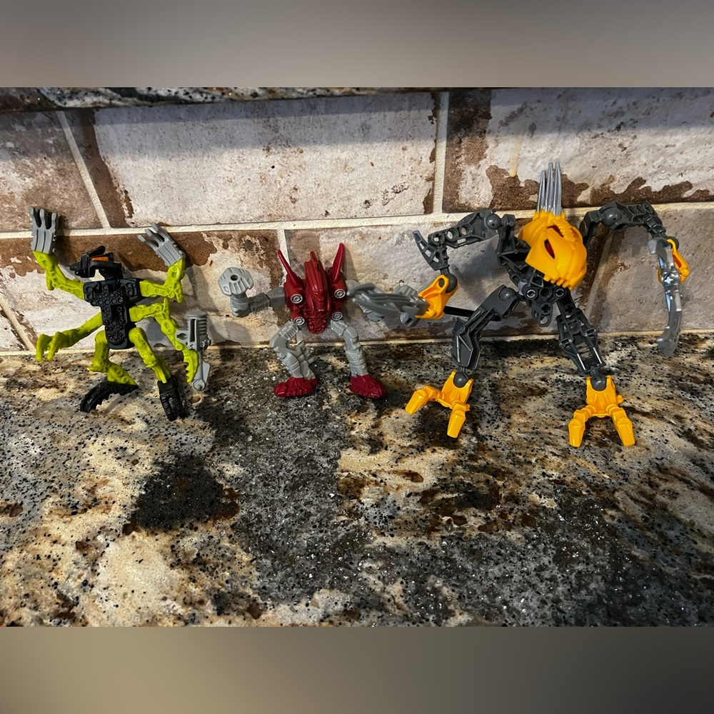 Bionicle lot, Hero Factory, Transformer key chain all discontinued and HTF